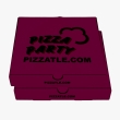 Wine red pizza boxes