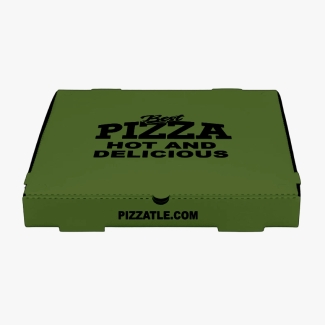 Dark green pizza box