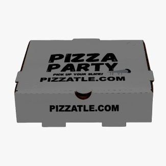 Gray pizza box