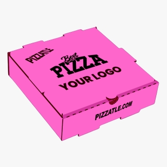 Hot pink pizza box