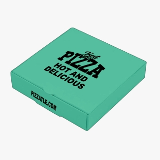 Medium turquoise pizza box