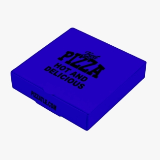 Navy blue pizza box