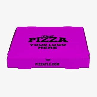 Pastel magenta pizza box