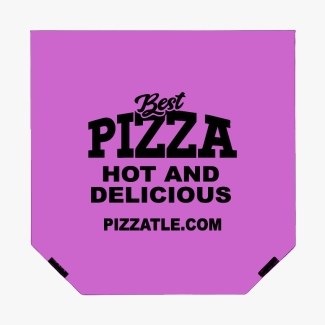 Pastel purple pizza box