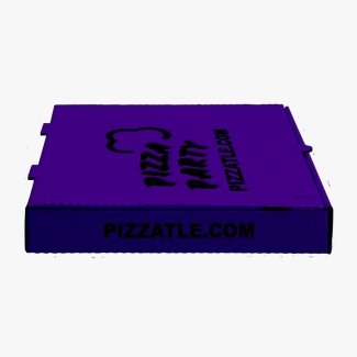 Rich purple pizza box