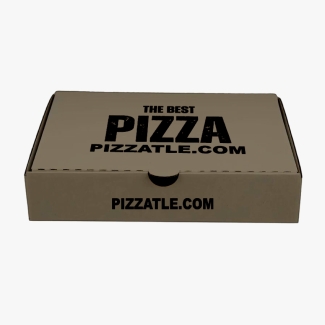 Saddle brown pizza box