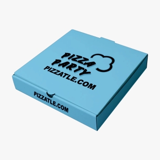 Sky blue pizza box