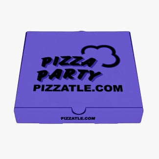 Slate blue pizza box